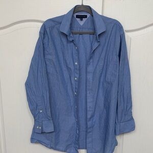 Tommy Hilfiger Light Blue Pinstripe Dress Shirt